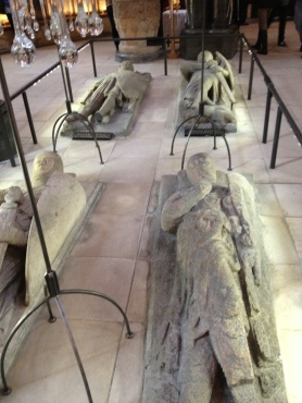 Tombs of Templar Knights in the floor of Temple Church