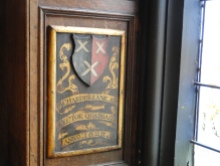The armorial plaque of Richard Lane for being a Lenten Reader