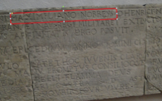 Center stone of Maximillin Norreys' memorial