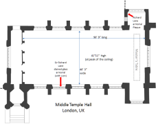 Floor plan of Middle Temple Hall